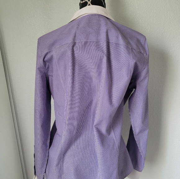 Book and Brothers long sleeve dress shirt color purple and white  Size 14 - Picture 2 of 3